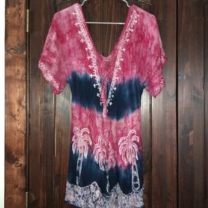 Embroidery Umbrella Batik Dress